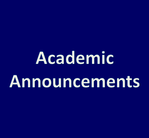 academic announcement